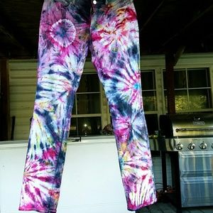 Custom tie dye jeans (ann taylor)